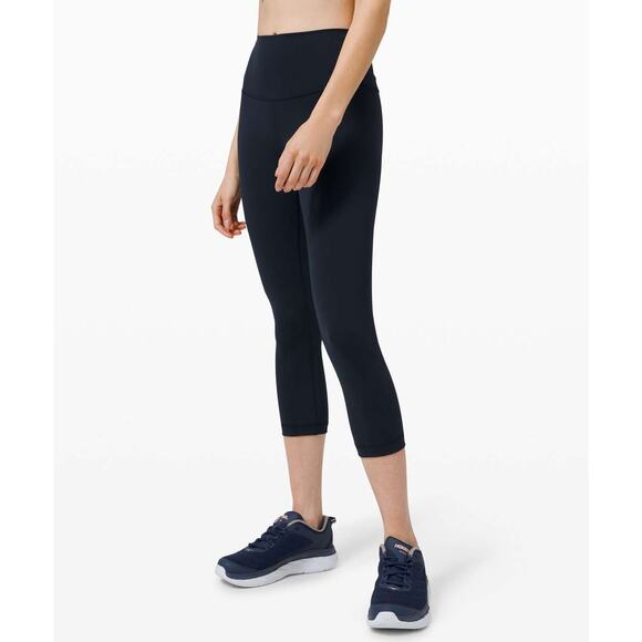 Lululemon Wunder Train High-Rise Crop 21" Size 2 Navy Blue - Picture 2 of 9